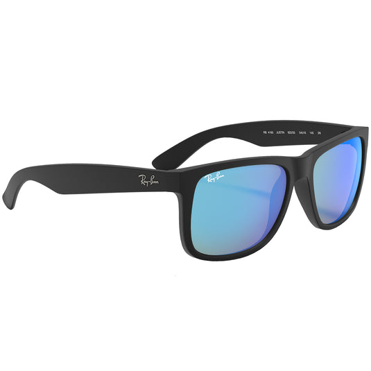 Ray-Ban Justin Color Mix Mirror Sunglasses - Matte Black/Blue 3