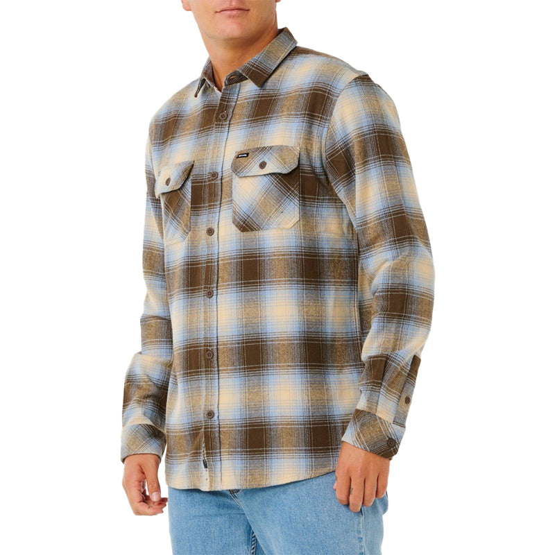 Load image into Gallery viewer, Rip Curl Count Long Sleeve Button-Up Flannel Shirt 3
