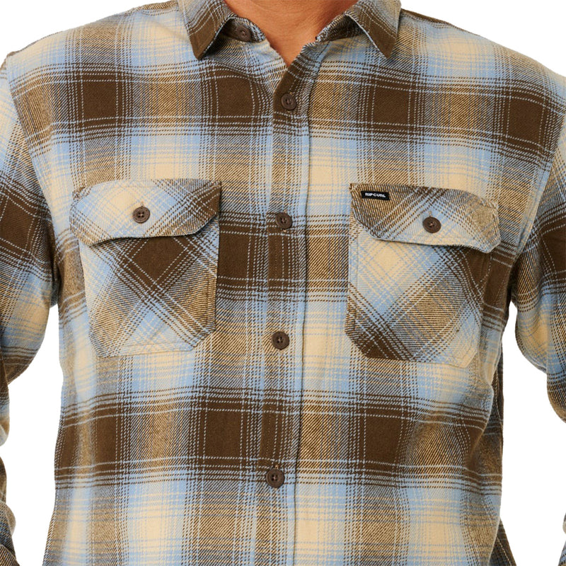 Load image into Gallery viewer, Rip Curl Count Long Sleeve Button-Up Flannel Shirt 5
