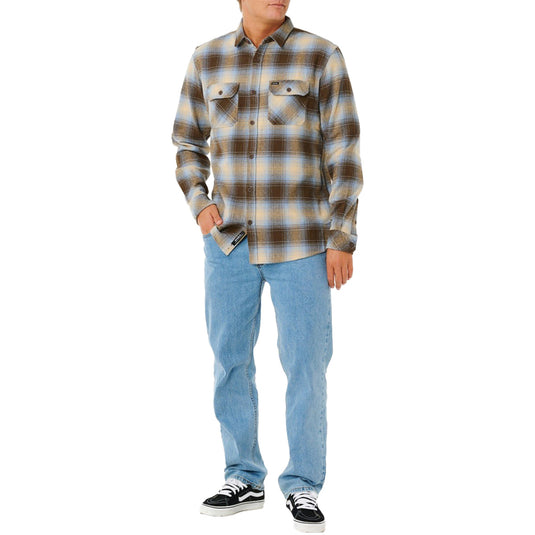 Rip Curl Count Long Sleeve Button-Up Flannel Shirt 6