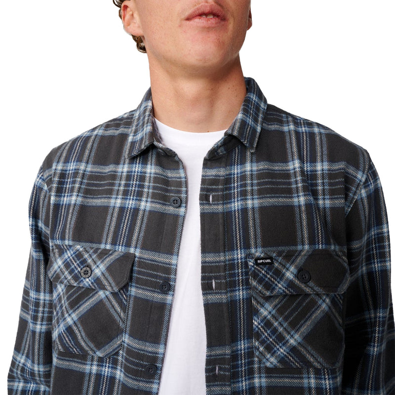Load image into Gallery viewer, Rip Curl Griffin Long Sleeve Button-Up Flannel Shirt 3
