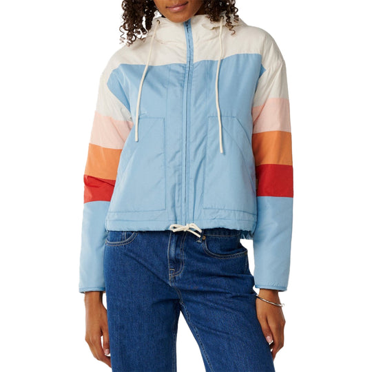 Rip Curl Women's Keepsakes Hooded Zip-Up Bomber Jacket