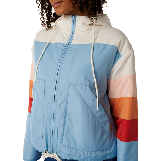 Rip Curl Women's Keepsakes Hooded Zip-Up Bomber Jacket 4