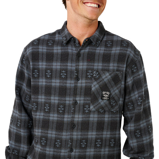 Rip Curl Fun Liquid Trips Long Sleeve Button-Up Flannel Shirt 4