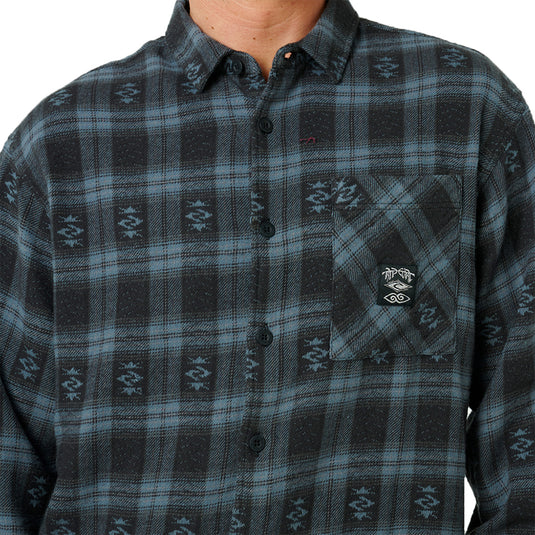 Rip Curl Fun Liquid Trips Long Sleeve Button-Up Flannel Shirt 5
