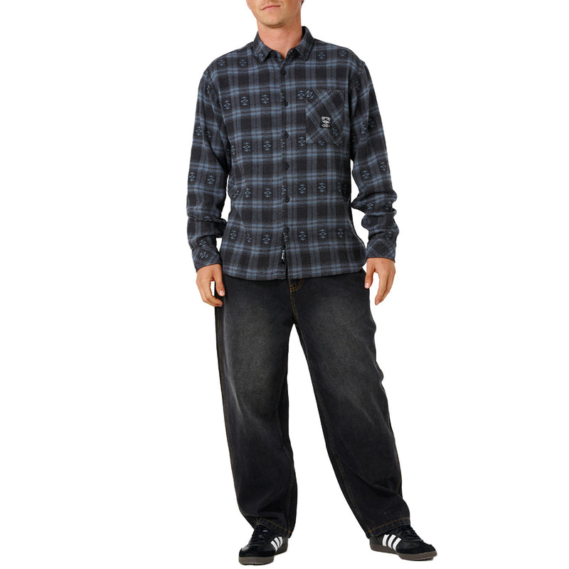 Load image into Gallery viewer, Rip Curl Fun Liquid Trips Long Sleeve Button-Up Flannel Shirt 6

