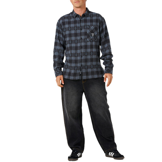 Rip Curl Fun Liquid Trips Long Sleeve Button-Up Flannel Shirt 6