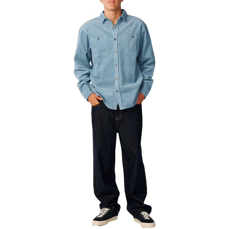 Load image into Gallery viewer, Rip Curl Premium Surf Cord Long Sleeve Button-Up Flannel Shirt 5
