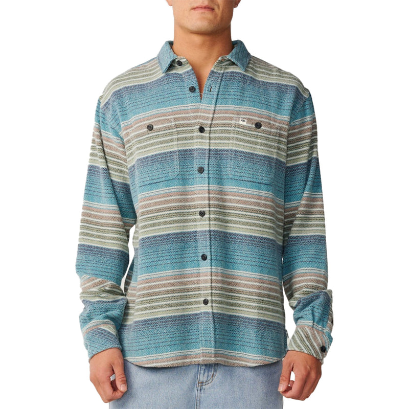 Load image into Gallery viewer, Rip Curl Classic Surf Baja Long Sleeve Button-Up Flannel Shirt 1
