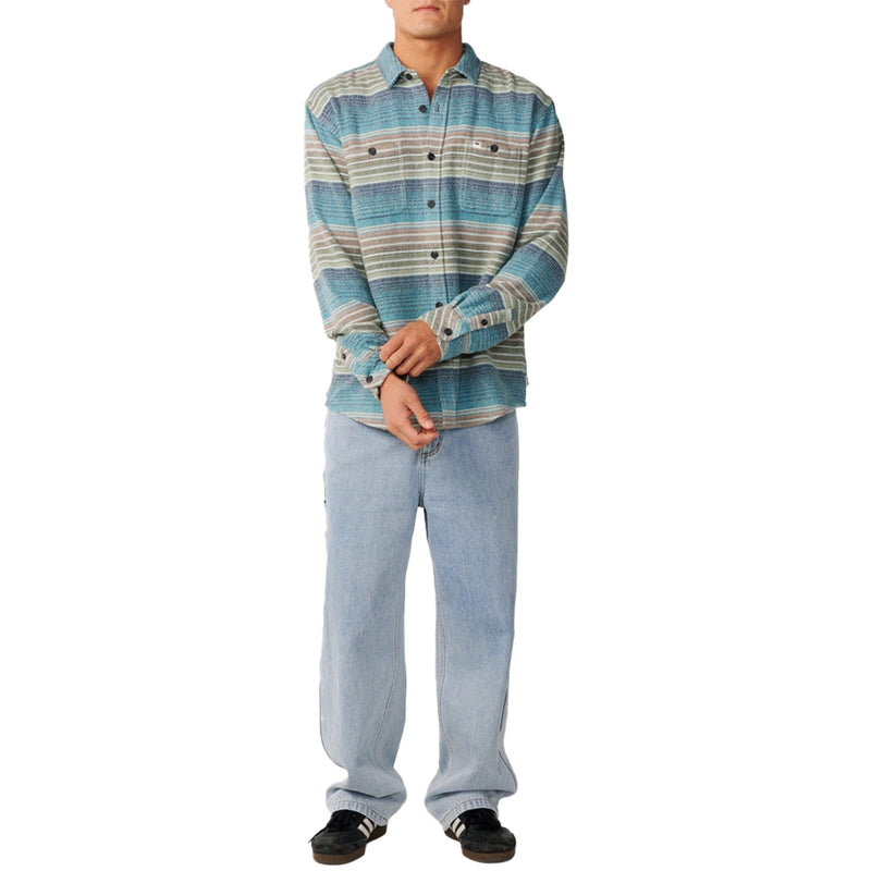 Load image into Gallery viewer, Rip Curl Classic Surf Baja Long Sleeve Button-Up Flannel Shirt 6
