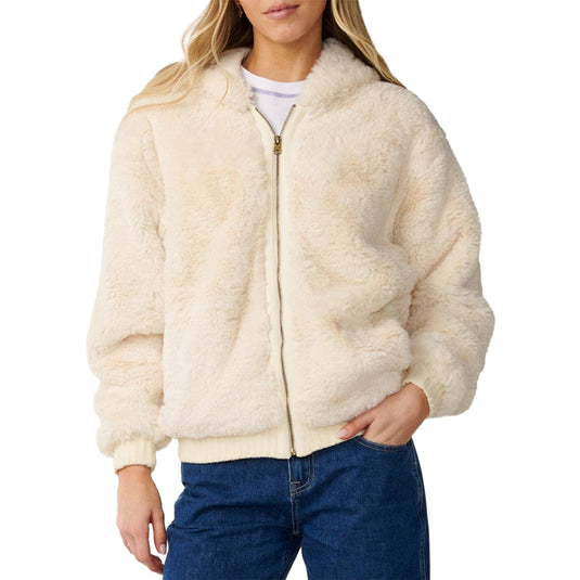 Rip Curl Women's Bossa Nova Fluffy Polar Fleece Zip-Up Hoodie 1