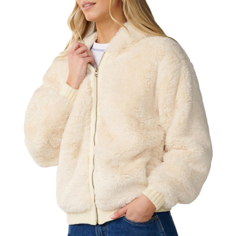 Load image into Gallery viewer, Rip Curl Women's Bossa Nova Fluffy Polar Fleece Zip-Up Hoodie 3
