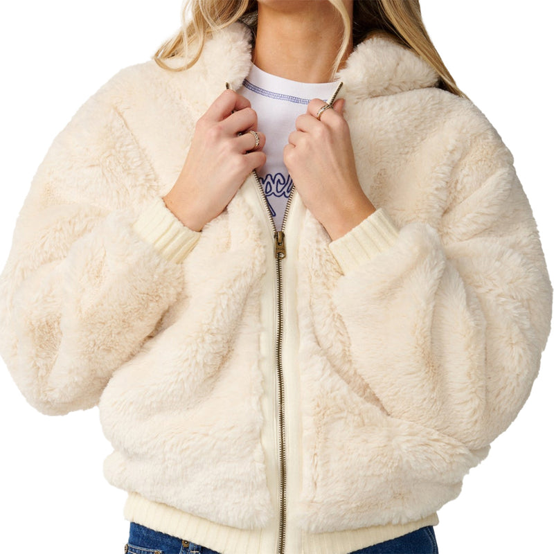 Load image into Gallery viewer, Rip Curl Women's Bossa Nova Fluffy Polar Fleece Zip-Up Hoodie 5
