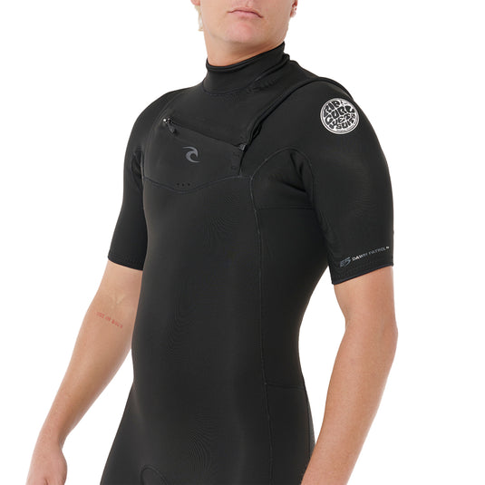 Rip Curl Dawn Patrol 2mm Short Sleeve Chest-Zip Spring Wetsuit 10