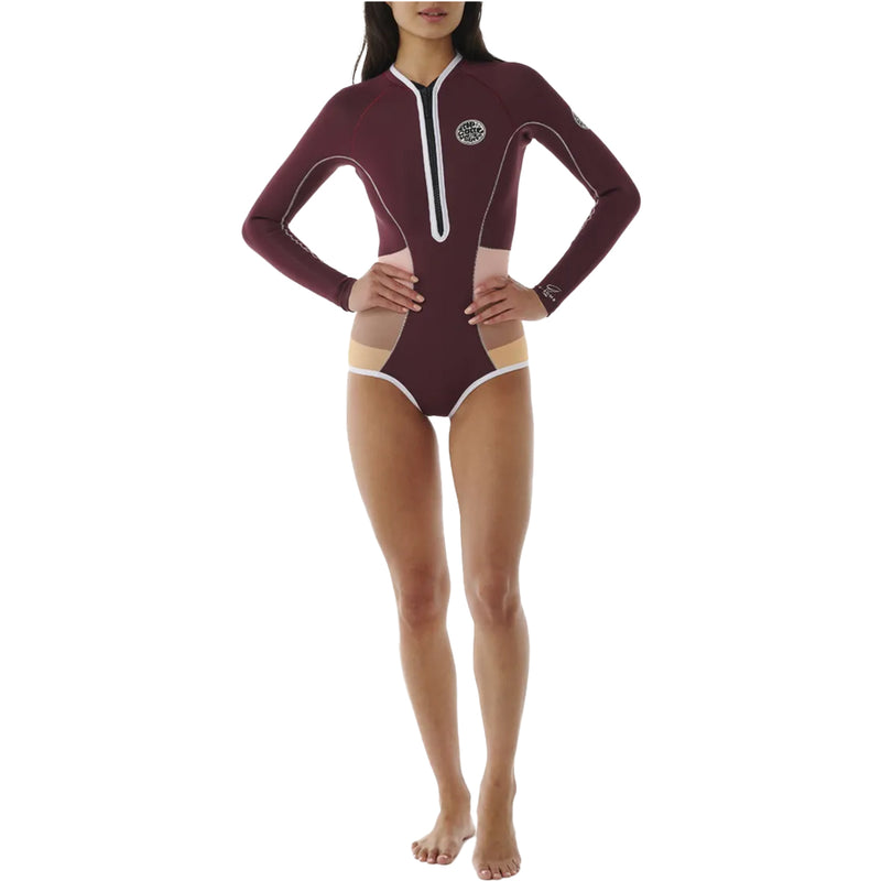 Load image into Gallery viewer, Rip Curl Women's G-Bomb 1mm Long Sleeve Hi-Cut Front-Zip Spring Wetsuit 1

