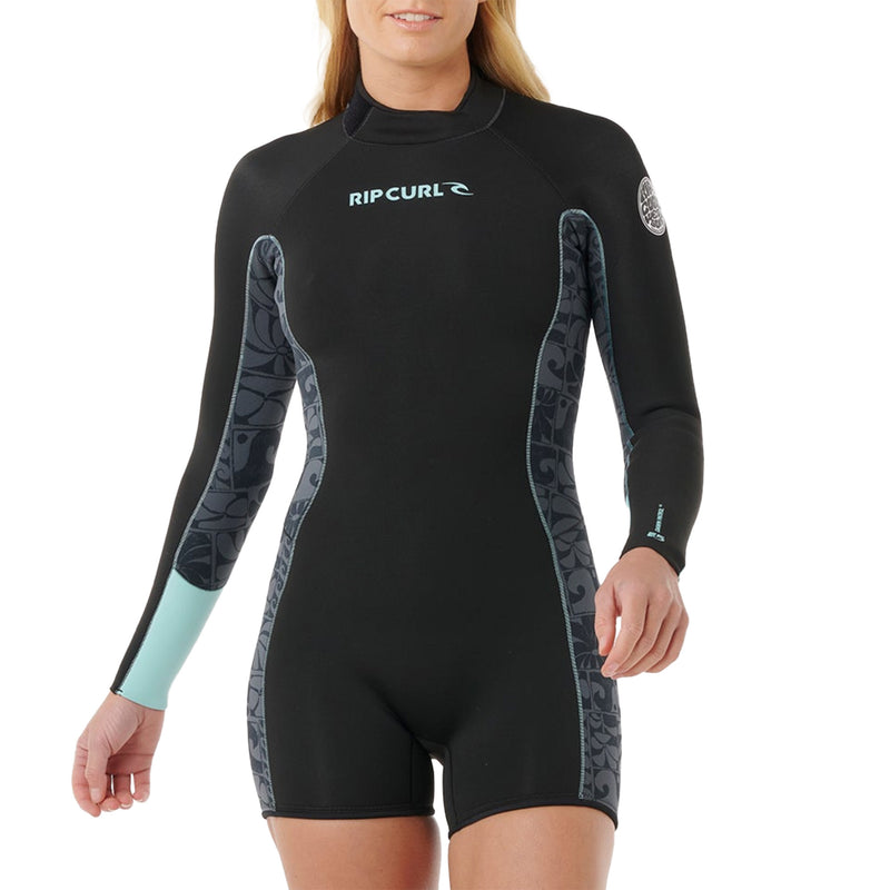 Load image into Gallery viewer, Rip Curl Women's Dawn Patrol 2mm Short Sleeve Back-Zip Spring Wetsuit 9
