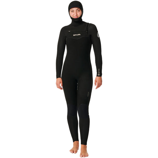 Rip Curl Women's Dawn Patrol 5/4 Hooded Chest-Zip Wetsuit • 2024