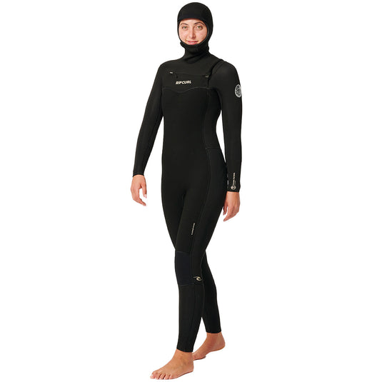Rip Curl Women's Dawn Patrol 5/4 Hooded Chest-Zip Wetsuit • 2024 3