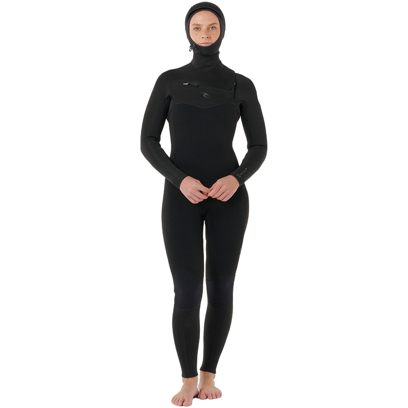 Load image into Gallery viewer, Rip Curl Women's Dawn Patrol 5/4 Hooded Chest-Zip Wetsuit 1
