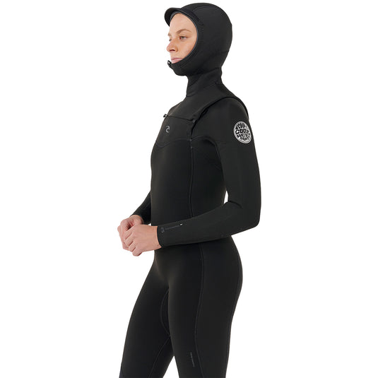 Rip Curl Women's Dawn Patrol 5/4 Hooded Chest-Zip Wetsuit 4