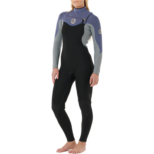 Rip Curl Women's Flashbomb 4/3 Chest-Zip Wetsuit 8