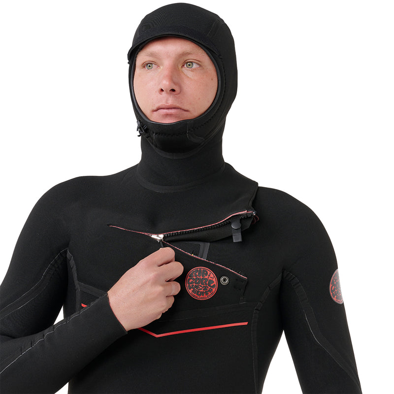 Load image into Gallery viewer, Rip Curl Flashbomb Fusion 5/4 Hooded Chest-Zip Wetsuit 6
