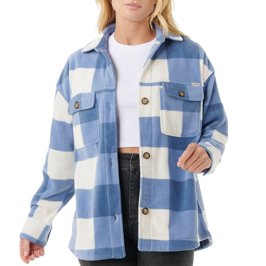 Rip Curl Women's Neon Isles Long Sleeve Button-Up Flannel Shirt