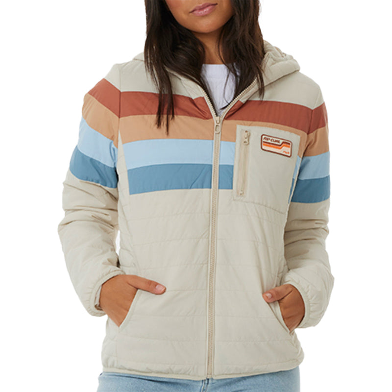 Load image into Gallery viewer, Rip Curl Women's Anti-Series Revival Hooded Zip-Up Jacket 8
