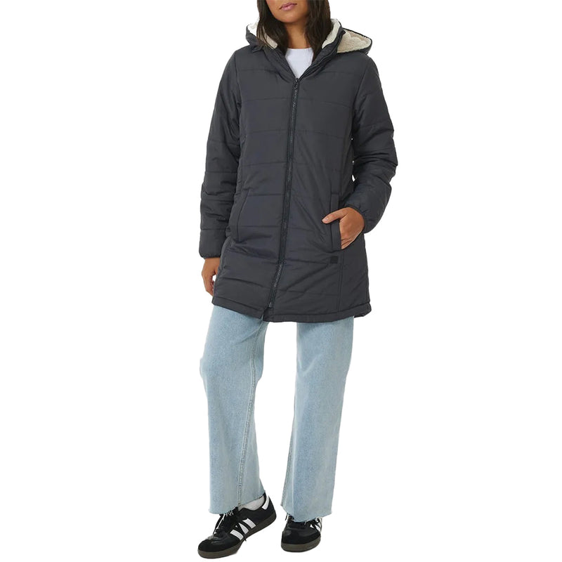 Load image into Gallery viewer, Rip Curl Women's Anti-Series Anoeta Long Line Hooded Zip-Up Jacket 2
