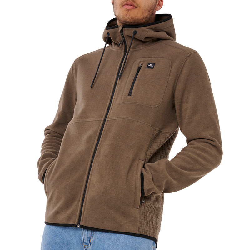 Load image into Gallery viewer, Rip Curl Departed Polar Fleece Hooded Zip-Up Jacket 4
