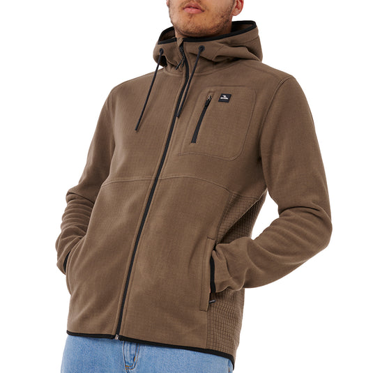 Rip Curl Departed Polar Fleece Hooded Zip-Up Jacket 4