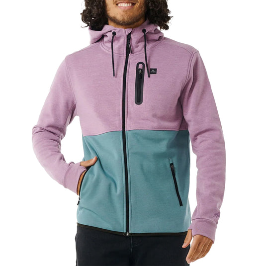 Rip Curl Departed Anti-Series Fleece Zip Hooded Jacket - Dusty Purple 1