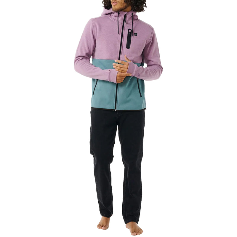 Load image into Gallery viewer, Rip Curl Departed Anti-Series Fleece Zip Hooded Jacket - Dusty Purple 4
