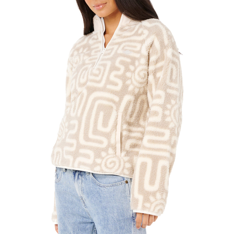 Load image into Gallery viewer, Rip Curl Women's Sunset Luau Polar Fleece Quarter-Zip Sweatshirt 2

