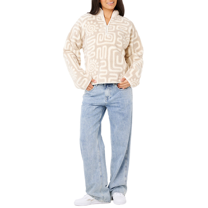 Load image into Gallery viewer, Rip Curl Women's Sunset Luau Polar Fleece Quarter-Zip Sweatshirt 4
