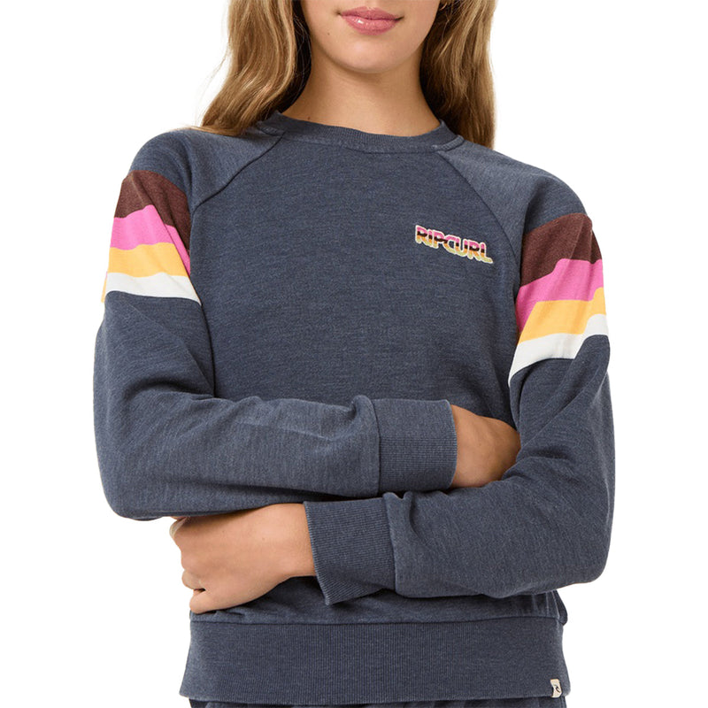 Load image into Gallery viewer, Rip Curl Youth Las Dalias Raglan Crew Sweatshirt 2
