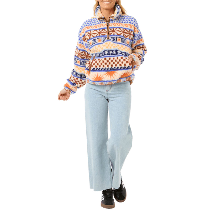 Load image into Gallery viewer, Rip Curl Women's San Carlos Half-Zip Polar Fleece Pullover Sweatshirt 4
