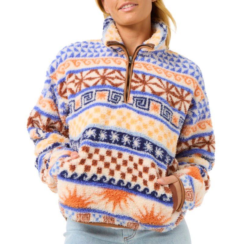 Load image into Gallery viewer, Rip Curl Women's San Carlos Half-Zip Polar Fleece Pullover Sweatshirt 1
