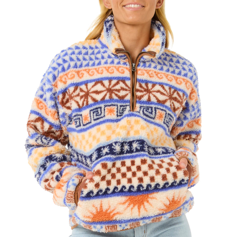 Load image into Gallery viewer, Rip Curl Women's San Carlos Half-Zip Polar Fleece Pullover Sweatshirt 2
