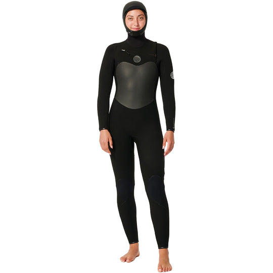 Rip Curl Women's Flashbomb 5/4 Hooded Chest-Zip Wetsuit • 2024