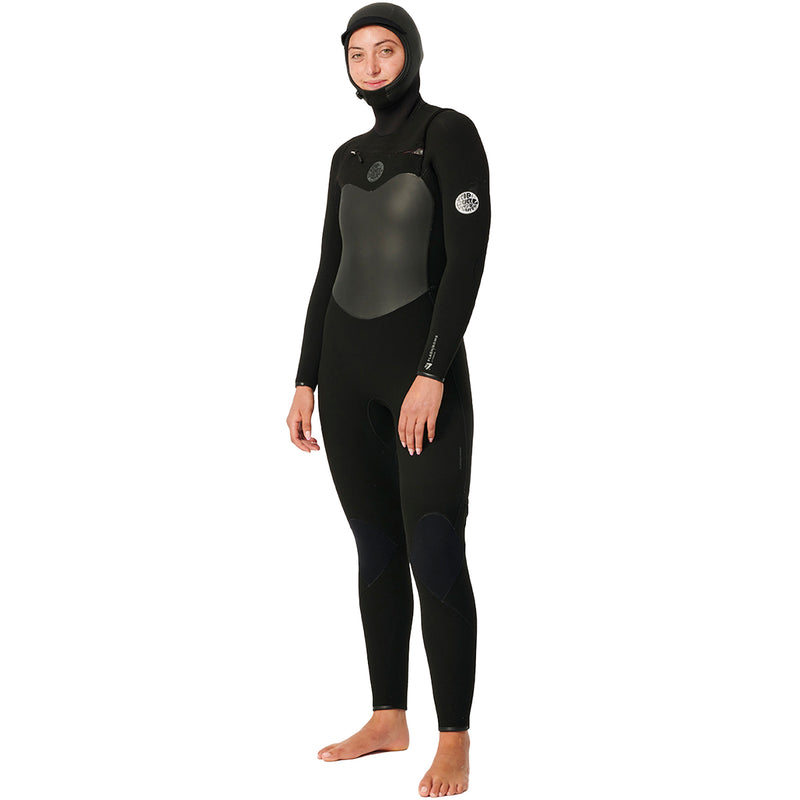 Load image into Gallery viewer, Rip Curl Women's Flashbomb 5/4 Hooded Chest-Zip Wetsuit • 2024 3
