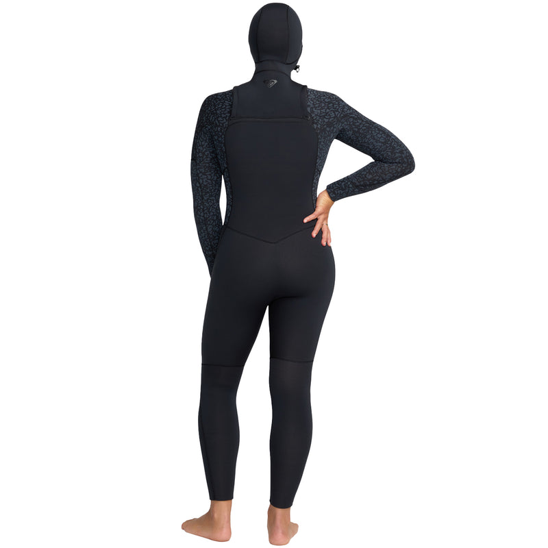 Load image into Gallery viewer, Roxy Women's Swell Natural 5/4 Hooded Chest-Zip Wetsuit 2
