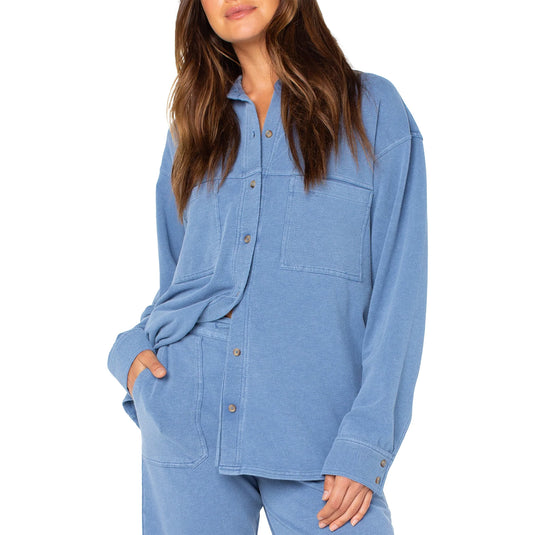 Roxy Women's Dawn Light Top Long Sleeve Button-Up Shirt 3