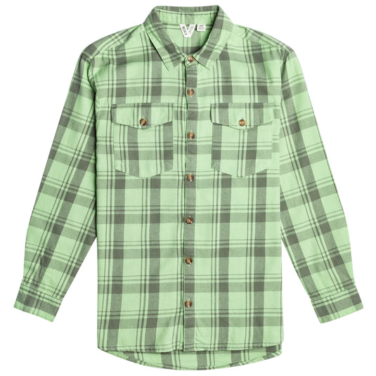Roxy Women's Let It Go Long Sleeve Button-Up Flannel Shirt 12