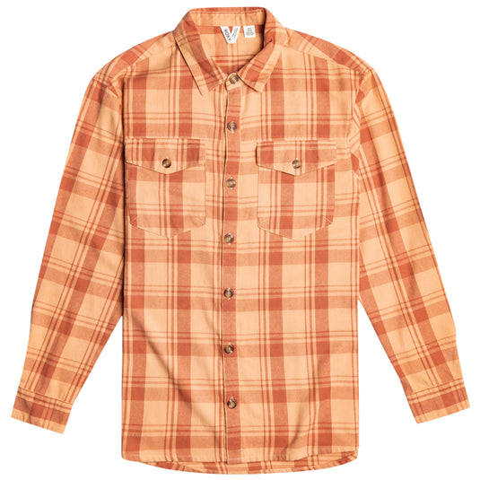 Roxy Women's Let It Go Long Sleeve Button-Up Flannel Shirt 1