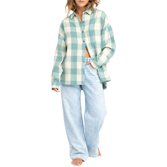 Roxy Women's Lets Get Away Long Sleeve Button-Up Shirt 4
