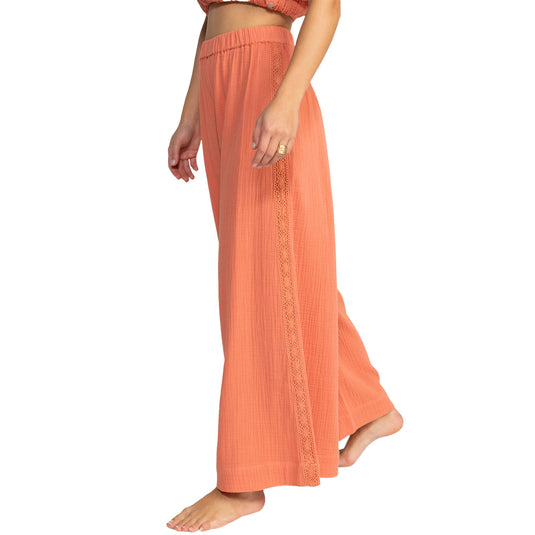Roxy Women's Golden Tropic Wide Leg Beach Pants 2
