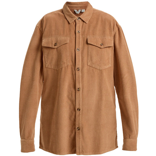 Roxy Women's Let It Go Corduroy Long Sleeve Button-Up Shirt 1