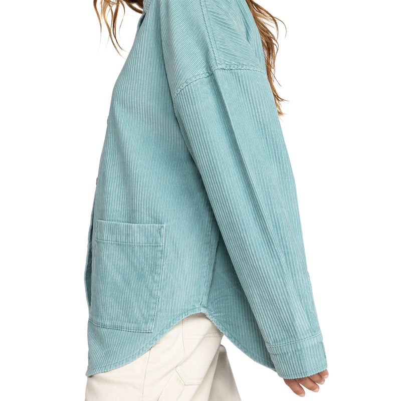 Load image into Gallery viewer, Roxy Women's Kick Back Washed Corduroy Long Sleeve Button-Up Shirt 6

