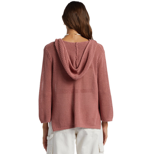 Roxy Women's After Beach Break Hooded V-Neck Sweater 3